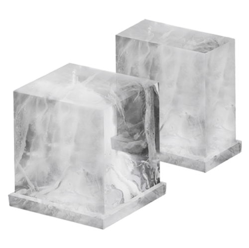Cubos de gelo cristalinos
